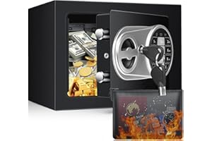 Cassaforte per mobili con serratura a combinazione, Vankarr, cassaforte elettronica da parete con chiavi, cassaforte elettronica per bambini, casa, negozio, ufficio, hotel, denaro, 23 x 17 x 17 cm