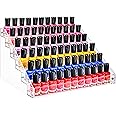 Kingtaily Nail Polish Organizer 6 Tire Holder Rack Storage Clear Acrylic Display Holds Up To 60 Bottles