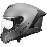 LS2, RAPID III Solid Matt Titanium Full Face Motorcycle Helmet, M
