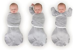 SwaddleDesigns 6-Way Omni Swaddle Sack, Baby Swaddle Blanket 0-3 Months with Arms Up Sleeves & Adjustable Wrap, Newborn Sleep Sack for Safer Sleep, Heathered Grey