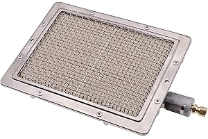 MENSI - Bruciatore a gas propano per barbecue, parte di ricambio riscaldante a infrarossi (220 x 170 mm)