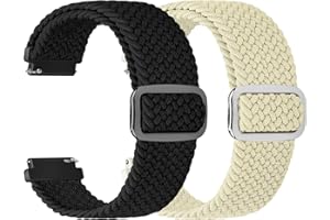 XANS 18mm 20mm 22mm 24mm Cinturino Elastico, Regolabile Sgancio Rapido Cinturini Orologio in Nylon per Samsung/Garmin/Fossil/Amazfit/Huawei Orologio per Uomo Donna