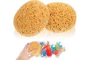Ptwola 2 Stück Textur Schwamm Heimdekorationsschwamm Künstler Malschwamm für DIY, Kunst, Malerei, Acryl, Aquarell, Marmorierung, Töpferei, Keramik, Strukturierung