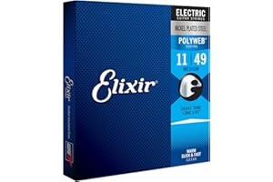 Elixir Strings 12100 Electric Guitar Strings with Polyweb Coating, Medium, Set of 6 Pieces