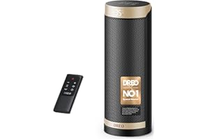 Dreo 16 Inch Electric Heater for Home, 34dB Silent Ceramic Heater, 70° Oscillation Space Heaters Energy Efficient, 3-Mode 3-Speed, Overheating & Tip-Over Protection, 12H Timer, Solaris Slim H3