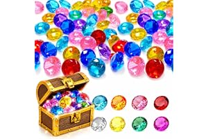 65 stycken diamanter barn, 30 mm akrylädelstenar för barn, skattjakt