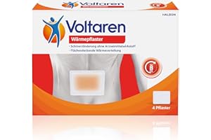 ‎VOLTAREN Voltaren Wärmepflaster ohne Arzneimittelwirkstoff für langanhaltende Schmerzlinderung bei Rückenschmerzen, Nackenschmerzen und Schulterschmerzen, 4 Pflaster