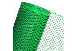 HaGa® Geflügelzaun 1,2m Höhe 15mm Kunststoffzaun Zaun grün (Meterware) - pflanzenverträglich - verrottungsfest - UV-Schutz