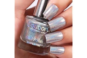 MAJOR DIJIT Smalto Unghie glitter, scintillio riflettente super brillante nail polish Smalto per unghie con glitter olografico super glitter asciugatura rapida e lunga durata 10ml (silver, 10ml)