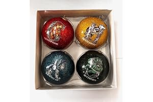Julgranskula, set Harry Potter, Hogwarts hus (set med 4) – Gryffindor, Hufflepuff, Slytherin, Ravenclaw – julkula, Harry Pott