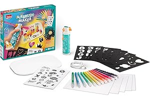 Maped Creativ - Airbrush Maker - Pulvérisateur Aérographe Enfant pour Créer des Effets Incroyables - Activité Graffiti - Transforme tes Feutres en Spray Electronique - Kit de Loisirs Créatifs