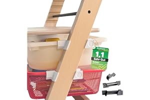 [ TEST SEHR GUT, NOTE 1.1 *] EmSoLi Adapter Schwarz + 1x Haken für Ikea Trofast Box Korb Drahtkorb, kompatibel mit Stokke Tripp Trapp Baby Hochstuhl, Hochstühle Kinderstuhl Zubehör, Kinder Hoch Stuhl