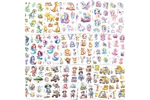 FUHOMI Zestaw brokatowych tatuaży dla dzieci, dziewcząt, chłopców, 220+ tatuaży dla dziewcząt, chłopców, tymczasowe tatuaże dla dzieci, zestaw dla dzieci, prezent urodzinowy