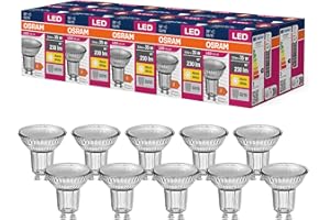 OSRAM Lampadina LED Star Value PAR16 con angolo di irradiazione di 36°, attacco GU10, 2,6 Watt, luce bianca calda (2700 K), sostituisce le tradizionali lampade spot da 35 Watt, confezione da 10