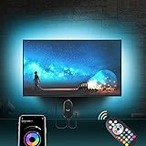 Mexllex Strisce LED USB 4M, Mexllex LED TV Retroilluminazione Intelligente, Sincronizzazione con Musica, LED Striscia RGB con