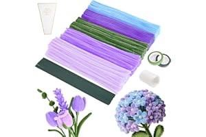 SMILFREE Pfeifenputzer zum Basteln Pfeifenreiniger Blumen Set: 500 Stück Pfeifenreiniger Blumen, DIY Pipe Cleaner Dekoration mit Blumendraht, Geschenk für Erwachsene & Bastelfreunde