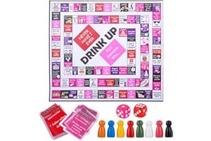 Cunegra Drinking Board Game for Adults, Adult Monopoly Board Game, Drinking Games for Girls Night Bachelorette, Waterproof Drinking Card Games for 2-8 Players, Age 18+