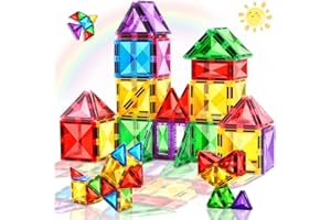 TRABONNLY Magnetic Building Blocks,3D Diamond Magnetic Tiles for Kids Age 3 4 5 STEM Learning Magnet Games for 3 4 5 6 7 8 9 Year Old Boys Girls Toddler Christmas Birthday Gifts Construction Toys