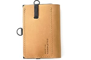 FOCX ® Advanced - Mini portfel ze skóry na karty, monety i banknoty, mały portfel, Slim Wallet z zaczepem, miejscem na karty, etui na karty dla mężczyzn i kobiet | Made in Germany (czarny), koniak,