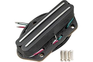 Musiclily Pro TL-DPHA Alnico 5 Humbucker Tonabnehmer im Single Coil Format Bridge Pickup High Output 12,8K Super Distortion für Tele Style E-Gitarre, Schwarz