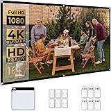 WEWATCH Écran de Projection de 100 Pouces, Portable et Pliable, écran vidéoprojecteur Double Face pour l'intérieur, l'extérie
