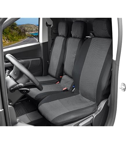 Housses De Siège Sur Mesure Pour Peugeot Partner, Citroën Berlingo, Opel Combo, Toyota Proace - Protection Confortable 3 Places