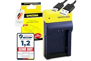PATONA Slim USB-C Cargador para DMW-BMB9 DMW-BMB9E BP-DC9 BP-DC9E batería Compatible con Panasonic Lumix DC-FZ82 DC-FZ82D DC-FZ83 DMC FZ40 FZ45 FZ47 FZ48 FZ60 FZ62 FZ70 FZ72 FZ100 FZ150