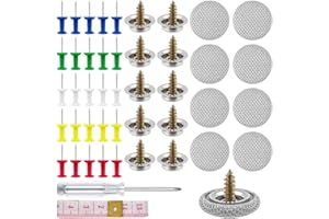 ABOVE ZERO Kit de réparation de ciel de voiture, 70 pièces de rivets de réparation automobile, vis de réparation de toit de voiture avec 70 épingles colorées 1 tournevis, ruban à mesurer