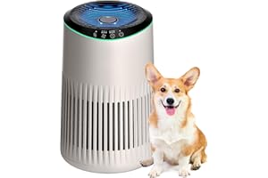 MERONTE Purificatore d'aria camera da letto casa piccolo purificatore d'aria con modalità sonno camera da letto ufficio luce notturna blu bianco 1 pacco+3 modalità