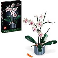 LEGO Icons Orchidea, Set Collezione Botanica Piante Artificiali, Modellino da Costruire con Fiori Finti, Kit Modellismo per A