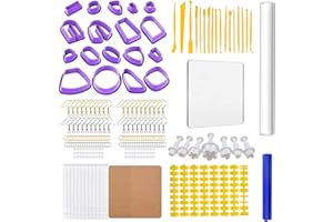 ‎YAYATTY Yayatty 302 Stück Ohrring Schneider für Polymer Ton Set, 18 Form Polymer Clay Earring Making Kit mit Ohrringe Zubehör, Plastic Clay Ohrringschneider für Polymer Clay Schmuckherstellung