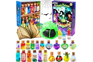 LDomet Set de Potion Magiques Vintage pour Enfants, mélange 20 bouteilles de Potion de SorcièSre, Jouets Artisanaux pour Garçons et Filles, Décorations pour Halloween et Noël Cadeaux Créatifs