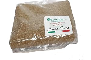 Seat Flor SRL® Sabbia Colorata, Sabbia per Decorazione vasi 0,5 mm Sacchetto da 1kg ca. (25 Colori Disponibili) (Oro)