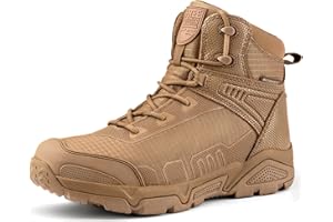 FREE SOLDIER Men's Waterproof Tactical Boots Breathable Military Army Boots Durable Combat Work Shoes Lightweight Hiking Walking Boots