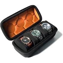 Étui Rigide Pour 2 Montres AUKURA - Protection Anti-chocs Avec Coussin En Mousse - Doublure Microfibre - Noir