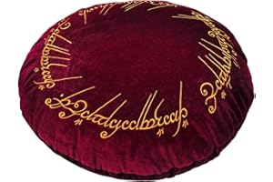 Elbenwald Lord of the Pier?cionki Poduszka do haftu Ring Motif Round Ø 43 cm Velvet Red
