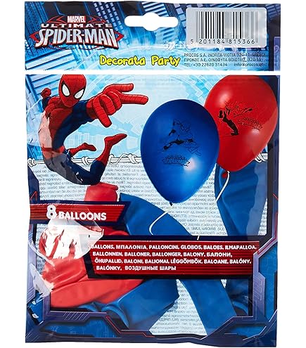 Kit 15 Ballons Spider Hélium - 1 Ballon Chiffre 3 + étoiles Aluminium + Latex - Pour Anniversaire 3 Ans, Halloween, Fête Enfant - 7