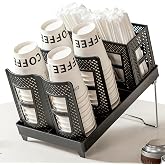 Disposable Coffee Cup Organizer, Cup and Lid Holder with Holder, 6 Compartments, Paper Cup Organizer, Disposable Cup Dispense