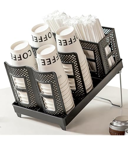3 Becher-Trays, PS 22,4 cm x 24,4 cm x 2,4 cm schwarz für 6 Becher