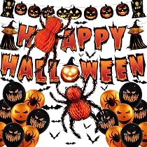 Halloween Spinnennetz Girlande Mit Schwarzer Spinne – Gold-Glitzer-Banner Für Innen-Deko (Wand, Kamin, Party)