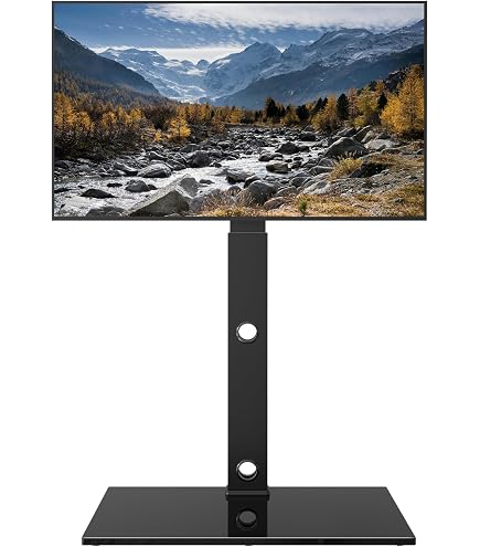 Universeller Drehbarer TV-Ständer – Für 37–75 Zoll Fernseher, Höhenverstellbar, Mit Glasbasis, Bis 50 Kg