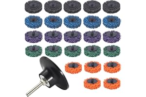EDITBAR CSD Scheibe Schleifscheibe 25 Stücke 50mm Grobreinigungsscheibe, Bohrmaschine Schleifscheibe,Grobreinigungsscheibe,Zum Reinigen und Entfernen von Farbe, Rost, Schweißnähten und Oxiden