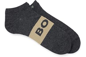 HUGO BOSS BOSS Męskie skarpety 2P AS Logo Col CC Ankle Socks, Charcoal, 39-42, antracyt, 42 EU