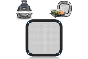 POFIBO Paraspruzzi in acciaio inox a maglia fine per Ninja CRISPi, accessori per friggitrice ad aria calda, protezione schizzi di grasso per Ninja CRISPi FN101EUGY, FN101EUST e FN101EUSG con silicone esterno