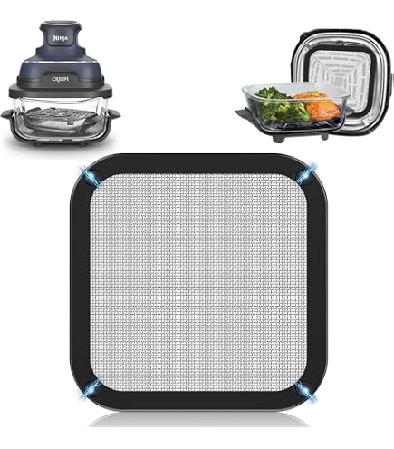 Papier Cuisson Pour Airfryer Ninja CRISPi - 200 Feuilles (100x3,8L + 100x1,4L) - Résiste à 232°C - Antiadhésif, Micro-ondes Compatible - 14