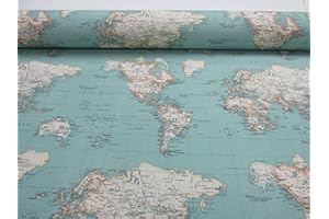 GADETEX Telas por metro loneta (Atlas Turquesa, 0,50x2,80 m)