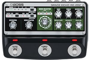 BOSS RE-202 Space Echo | Pedale Effetti Tape Echo Delay Riverbero | Moderna Replica del Leggendario Roland RE-201 Space Echo | True Stereo | Riverbero a Molla | Wow & Flutter