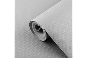 Protector Cajones Cocina, BriLumin 45 cm* 500cm Antideslizante Non Adhesivo Impermeable EVA Protector para Armario, Cajón,Estanterías,Refrigerador Gris