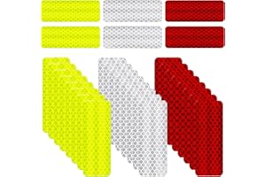 NVTRSD 30 Stück Warnung Reflektierende Aufkleber Sicherheit Warnband, 3 * 8cm Reflektorband Selbstklebend, Auto Nacht Klebeband, Wasserdicht Reflektorband für Fahrrad Motorrad Helme Kleidung
