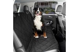 KOPEKS Housse de siège de Voiture pour Chien - Noir - Imperméable - Antidérapant - Rembourrée - avec ancrages de siège et Sangles chauffantes